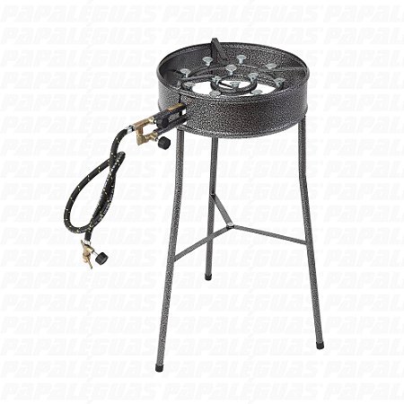 Fogareiro 2×1 34cm com Borda + Tripé Pintado - Papaléguas