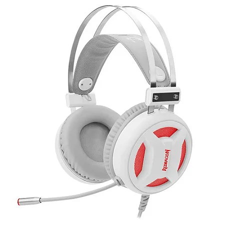 Headset Gamer Redragon Minos Lunar Branco - Áudio 7.1 USB - H210W
