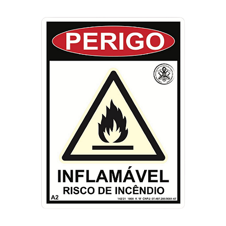 Placa A2 Inflamável