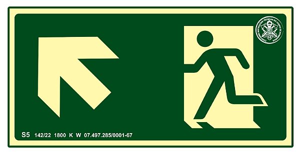 Placa S5 - "Acima à Esquerda"