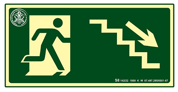 Placa S8 - "Desce Escada à Direita"