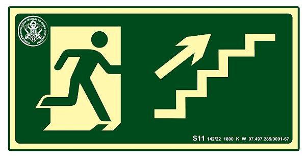 Placa S11 - "Sobe Escada à Direita"