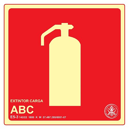 Placa E5-3 "Extintor Carga ABC"