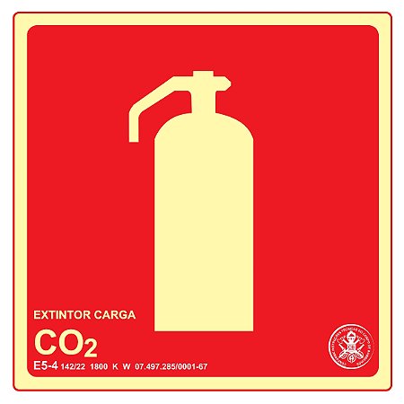 Placa E5-4 "Extintor CO2"