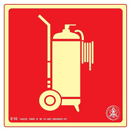 Placa E10 "Extintor Carreta"