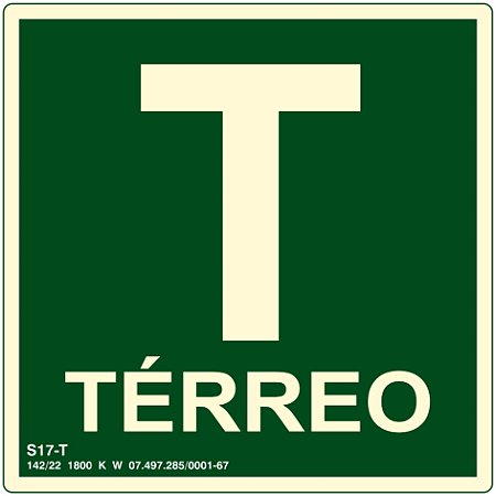 Placa S17 "Indicação de Pavimento"