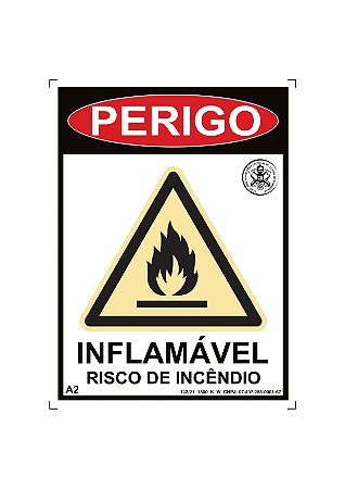 Placa A2 "Risco de Incêndio"