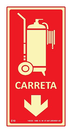 Placa E10 "Extintor Carreta"