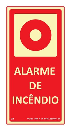 Placa E2 "Alarme de Incêndio"