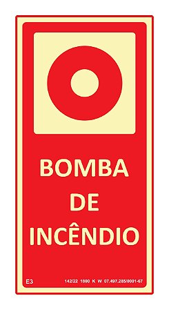Placa E3 "Bomba de Incêndio"