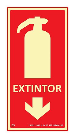 Placa E5 "Extintor"