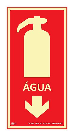 Placa E5-1 "Extintor Água"