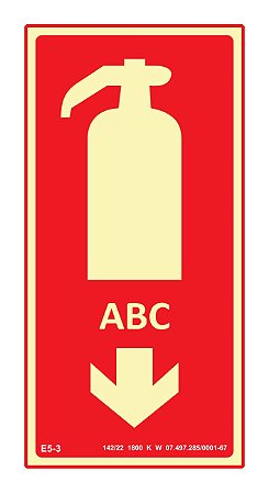 Placa E5-3 "Extintor Carga ABC"