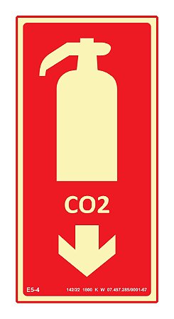 Placa E5-4 "Extintor CO2"