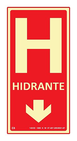 Placa E8 "Hidrante de Incêndio"