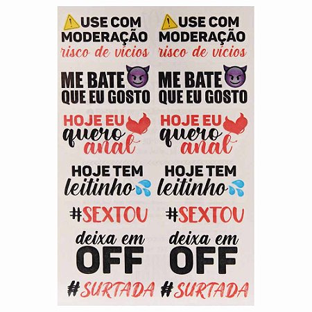 Tatto temporária Deixa em OFF 10 x 15 cm