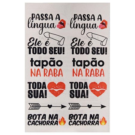 Tatto temporária Tapão na Raba 10 x 15 cm