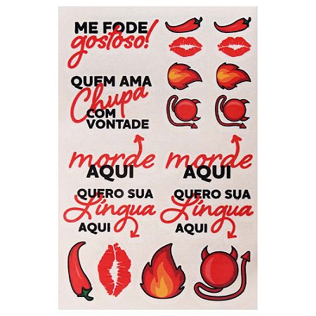 Tatto temporária Com Prazer 10 x 15 cm