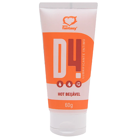 D4 Lubrificante Comestível Hot 60g - Sabor Laranja