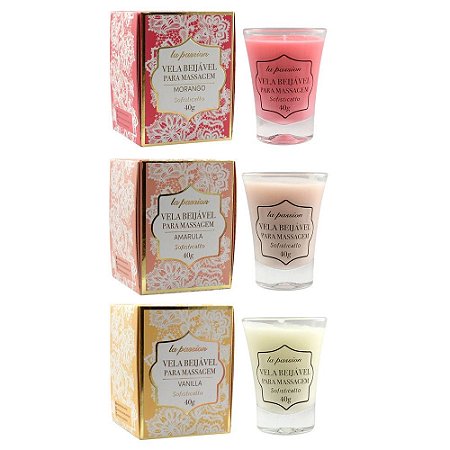 Vela Beijável Massagem La Passion 40G