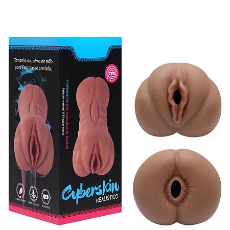 Masturbador Duplo Cyberskin Vagina E Ânus