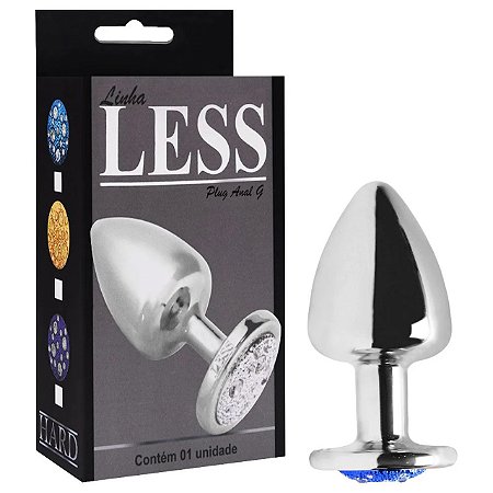 Plug G Cromado com Pedra Cravejada