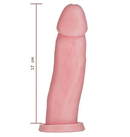 Pênis Maciço CyberSkin com Vertebra 18 x 4,5 cm