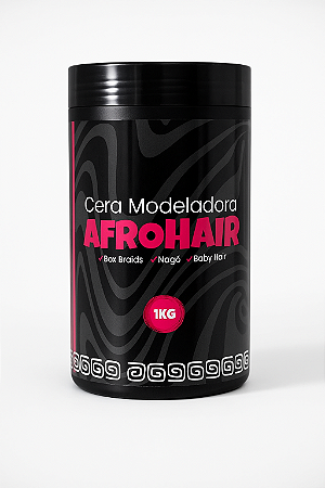 Cera Modeladora Afrohair 1kg Para Tranças e Baby Hair | Sem Frizz | Aroma Suave