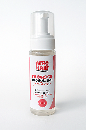 Mousse Modelador Afrohair 150ml – Define Tranças, Controla Frizz e Dá Brilho • Uso Diário Profissional