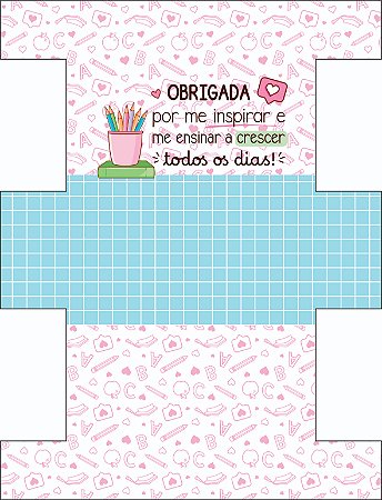 Painel necessaire box- Dia dos professores - Obrigada! 2