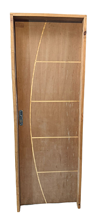 Kit Porta Frisada Decorativa 210x72 MONTADA Batente pinus 11cm
