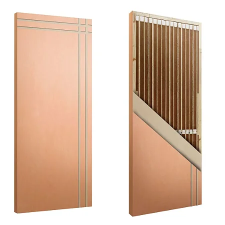 Folha de Porta HDF Curupixa com Friso Decorativo 82x210 cm