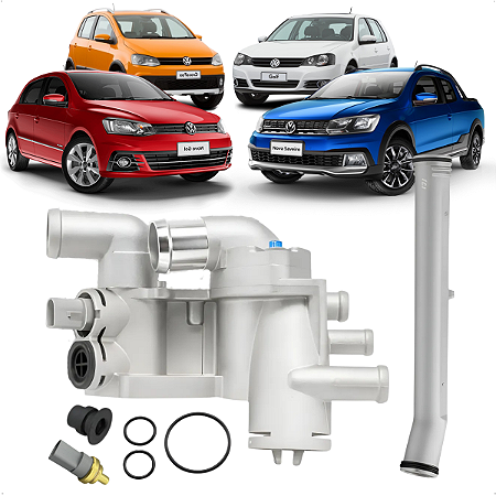 Cavalete Carcaça Válvula Termostática Completa VW Gol Fox