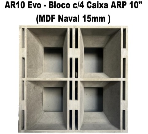 Caixa ARP 10'' AR10 Evo Mdf Naval Bloco C/4