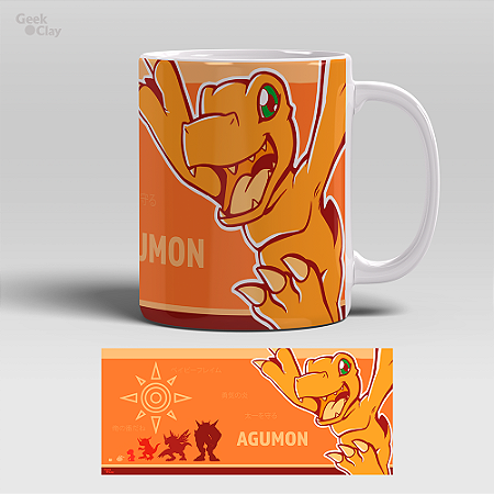 Caneca Digimon Adventure - Coleção 1º geração - Caneca de Cerâmica 340ml