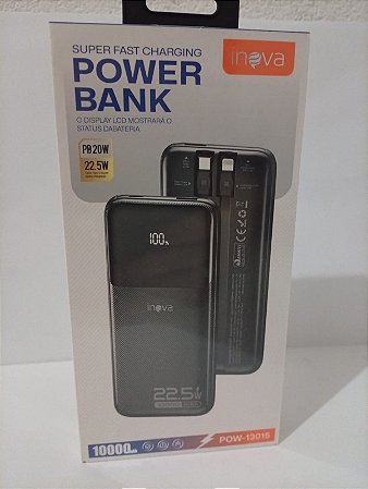 Power Bank Inova 10000mAh com Super Fast Charging