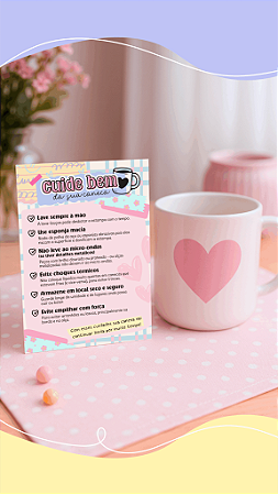20 Cards Cuidados com a Caneca