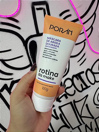 Máscara de Argila Dourada Porãn - Rotina da Make