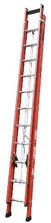 ESCADA 6 METROS DE ALTURA FIBRA DE VIDRO EXTENSÍVEL 19 DEGRAUS EFV-19 COGUMELO COR LARANJA