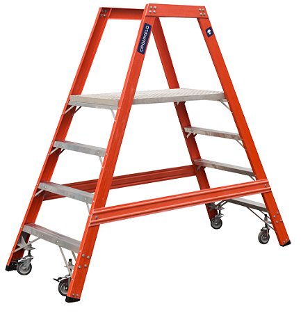 ESCADA COGUMELO FIBRA DE VIDRO PLATAFORMA DE TRABALHO EPT-110 LARANJA
