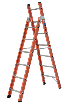 ESCADA COGUMELO FIBRA DE VIDRO TESOURA E SINGELA HOBBY TSH-6-12 LARANJA