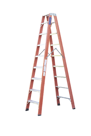 ESCADA COGUMELO FIBRA DE VIDRO TESOURA TF-8 LARANJA