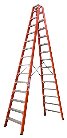 ESCADA COGUMELO FIBRA DE VIDRO TESOURA TF-14 LARANJA