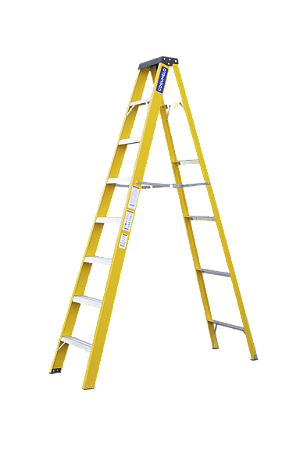 ESCADA COGUMELO FIBRA DE VIDRO TESOURA RF-7 AMARELA