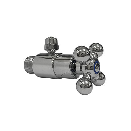 31e.04 - REGISTRO ADAPTADOR P/ FILTRO 3/8" - VOLANTE 1/4 DE VOLTA - CRUZETA ABS