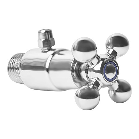 31f.04 - REGISTRO ADAPTADOR P/ FILTRO 1/4" - VOLANTE 1/4 DE VOLTA - CRUZETA ABS