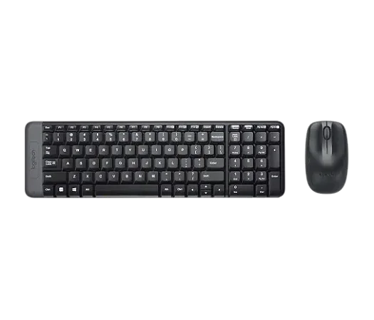 Kit Mouse e Teclado Logitech sem fio Preto - MK220