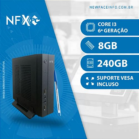 Mini PC NFX I3 6ª, 16GB RAM, 240GB SSD - Vesa +Win