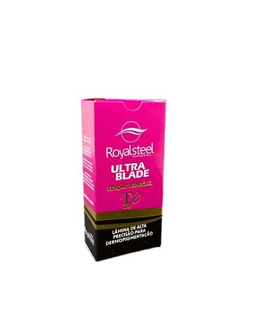 Lâmina Ultra Blade Royal Steel (Anvisa) CX. 50 - Edição Especial TP-D 16 Pontas V 0.15mm Pink