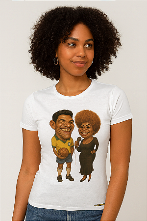 Camiseta Kick Sneakers "Edição Especial Colecionador Copa Do Mundo 2026" Mané Garrincha e Elza Soares